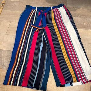 STUDIO JPR WOMENS WIDE LEG CROPPED PANTS NEW XL COLORFUL